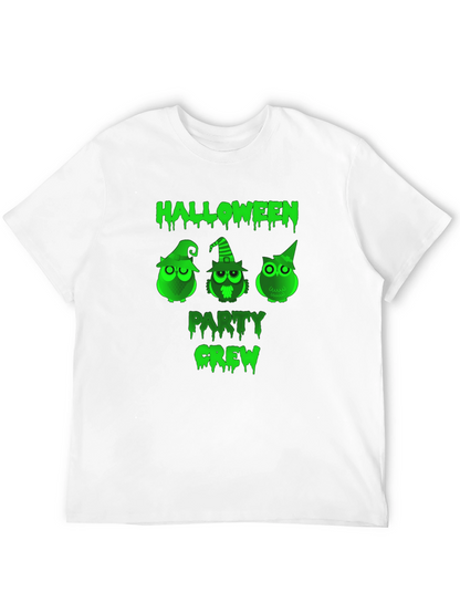 Halloween Party Crew Owl Graphic T-Shirt