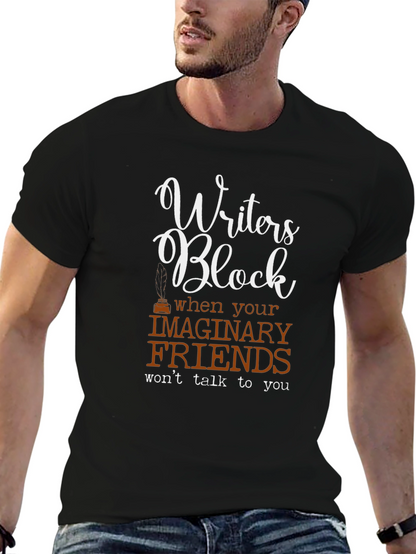 Writers Block Graphic Tee - Funny T-Shirt