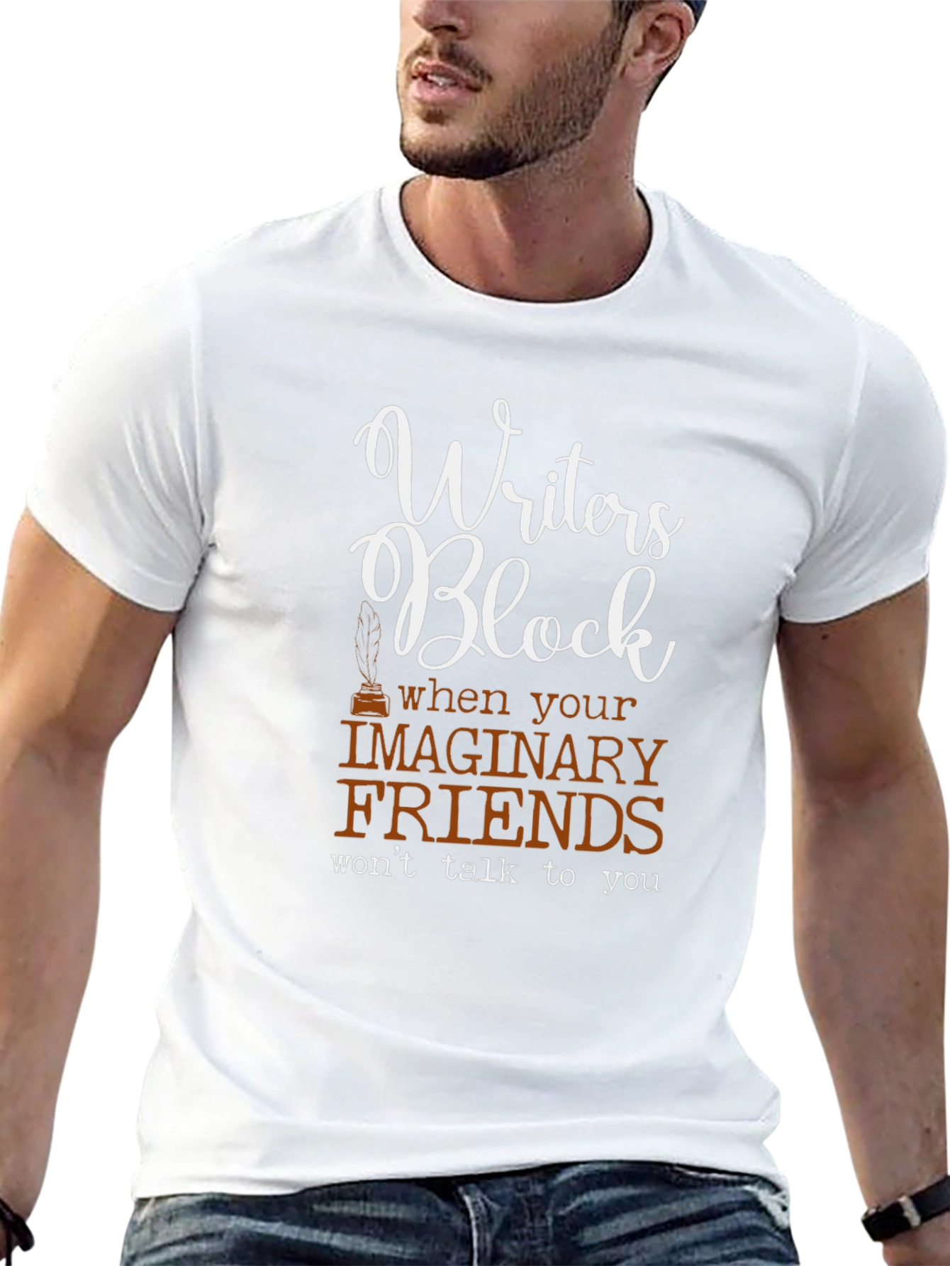 Writers Block Graphic Tee - Funny T-Shirt