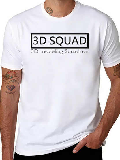 3D Squad Graphic T-Shirt - Modeling Squadron Crew Tee