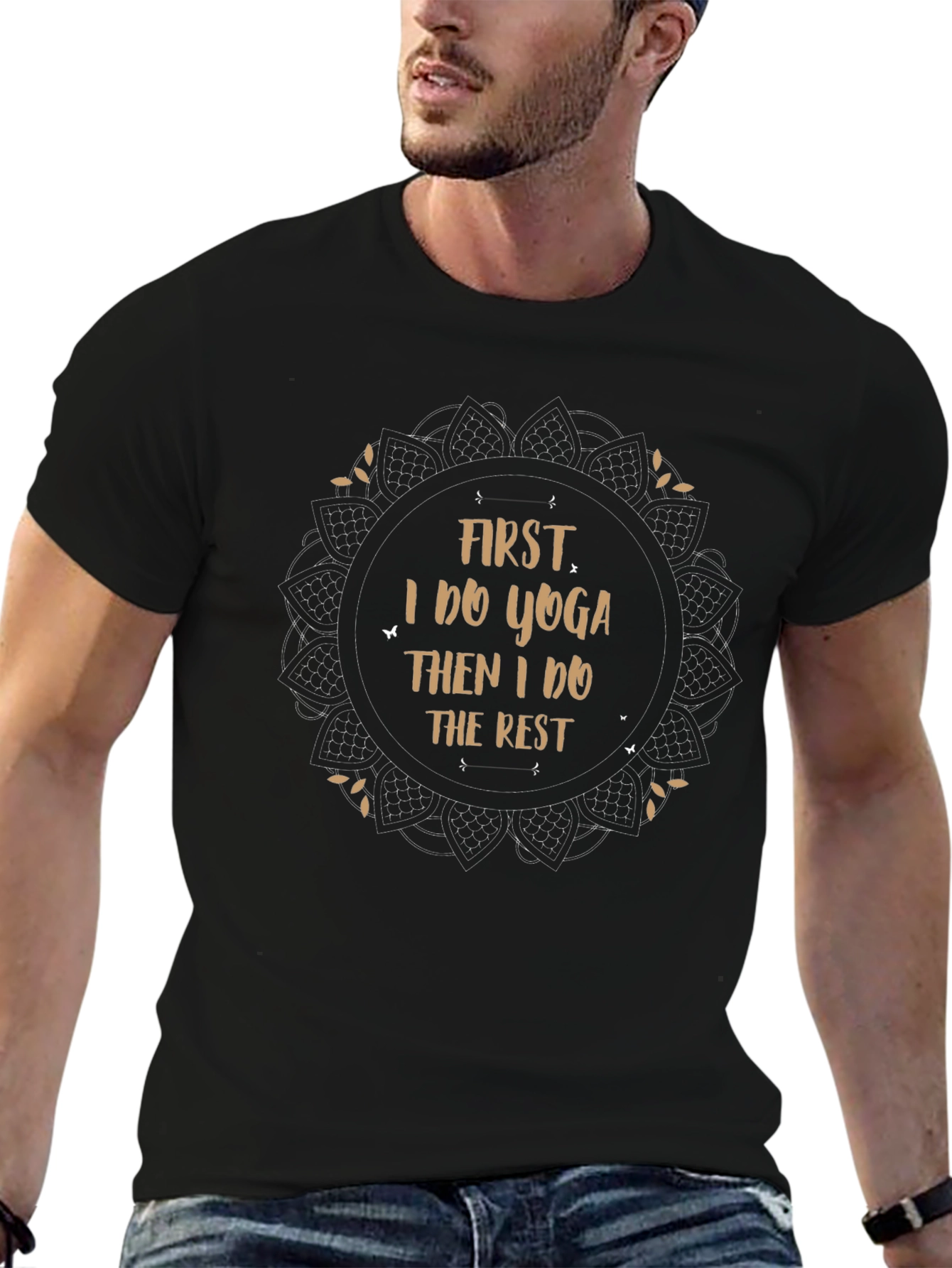Yoga First T-Shirt - Mens Black Tee
