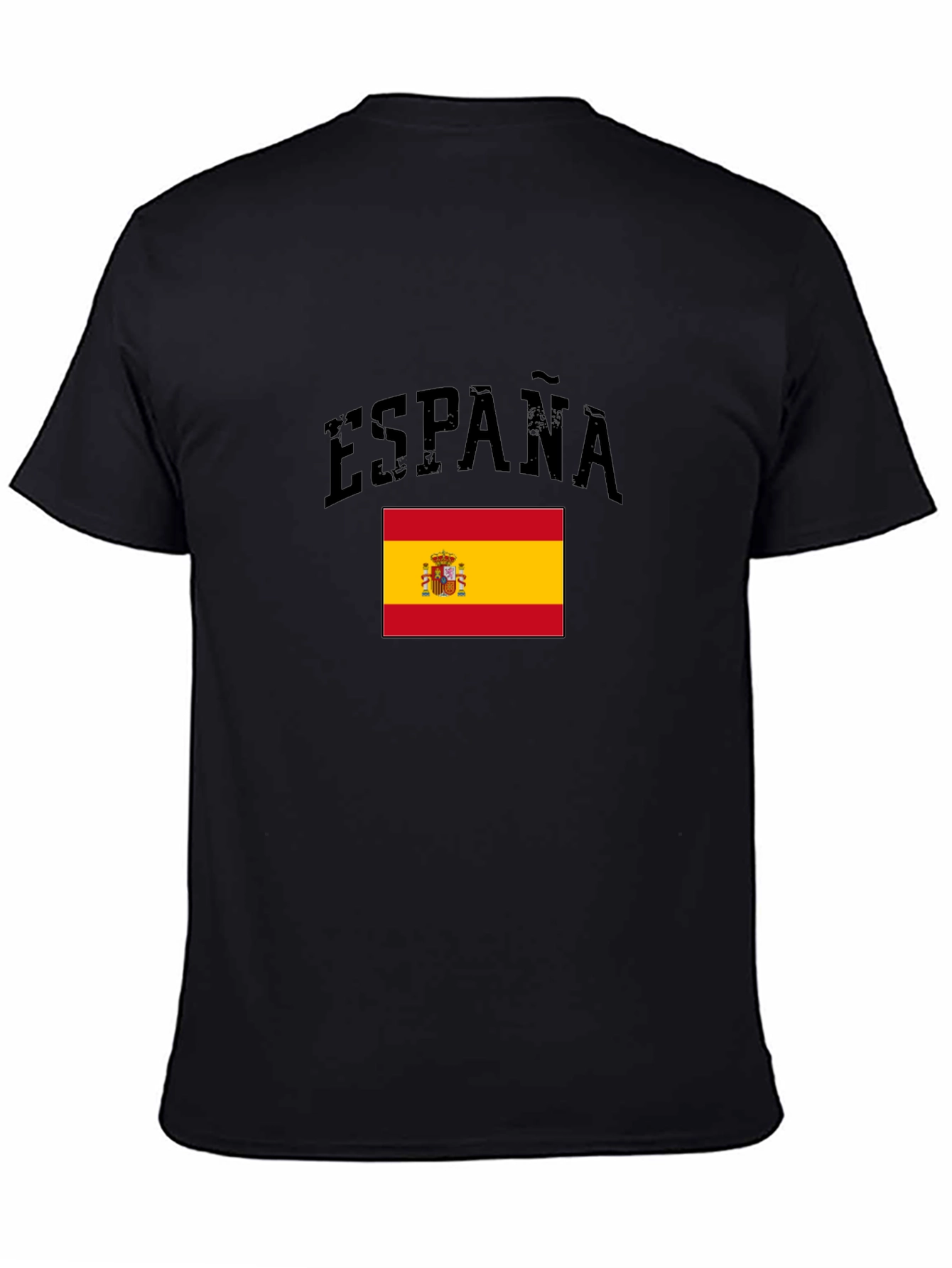 Espana Flag Graphic Tee - Mens Black T-Shirt