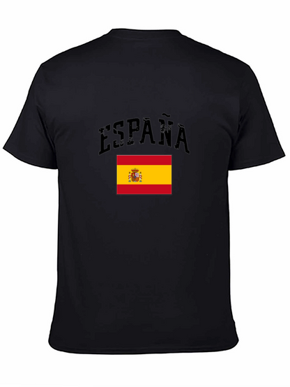 Espana Flag Graphic Tee - Mens Black T-Shirt