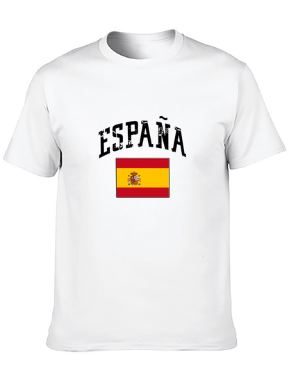Espana Flag Graphic Tee - Mens Black T-Shirt