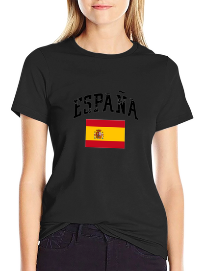 Espana Flag Graphic Tee - Mens Black T-Shirt