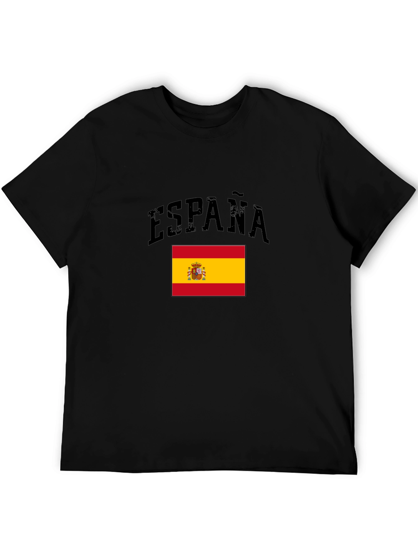 Espana Flag Graphic Tee - Mens Black T-Shirt