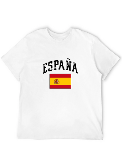 Espana Flag Graphic Tee - Mens Black T-Shirt
