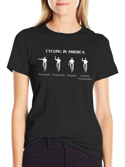 Cycling in America Humor T-Shirt