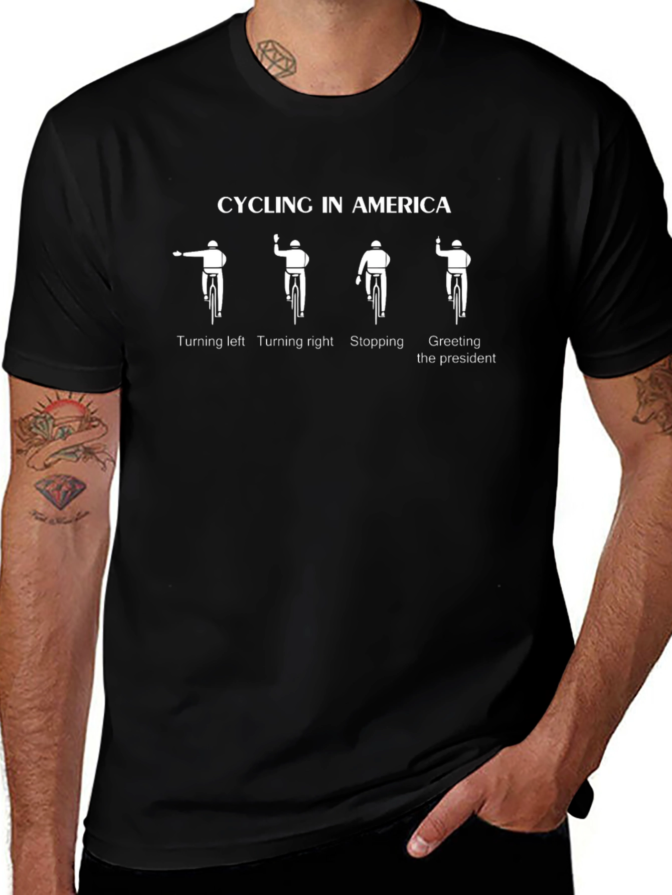 Cycling in America Humor T-Shirt