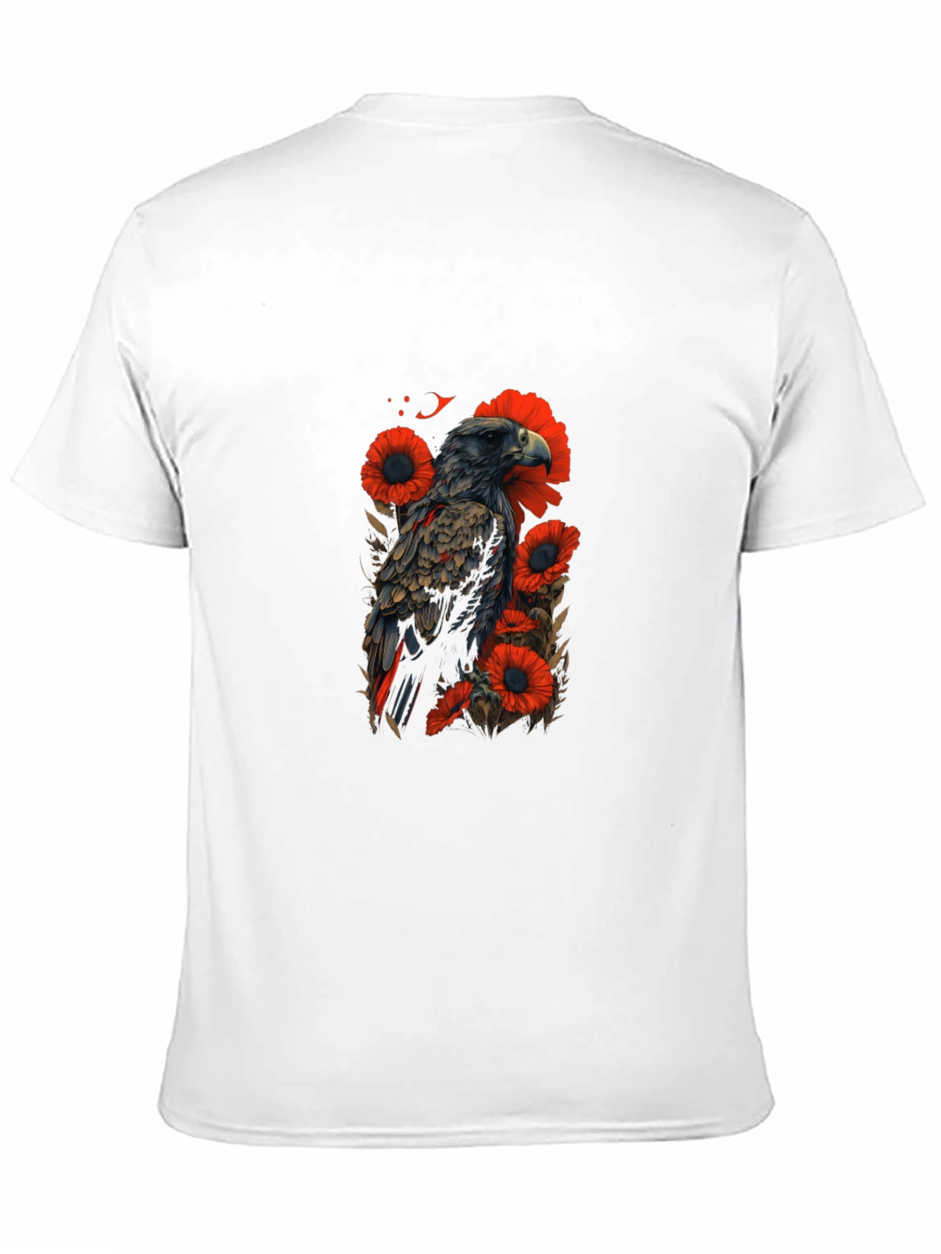 Eagle & Poppy Graphic Black T-Shirt