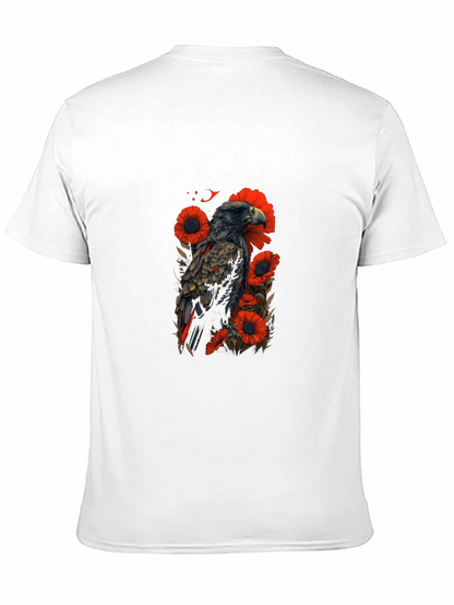 Eagle & Poppy Graphic Black T-Shirt