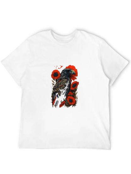 Eagle & Poppy Graphic Black T-Shirt