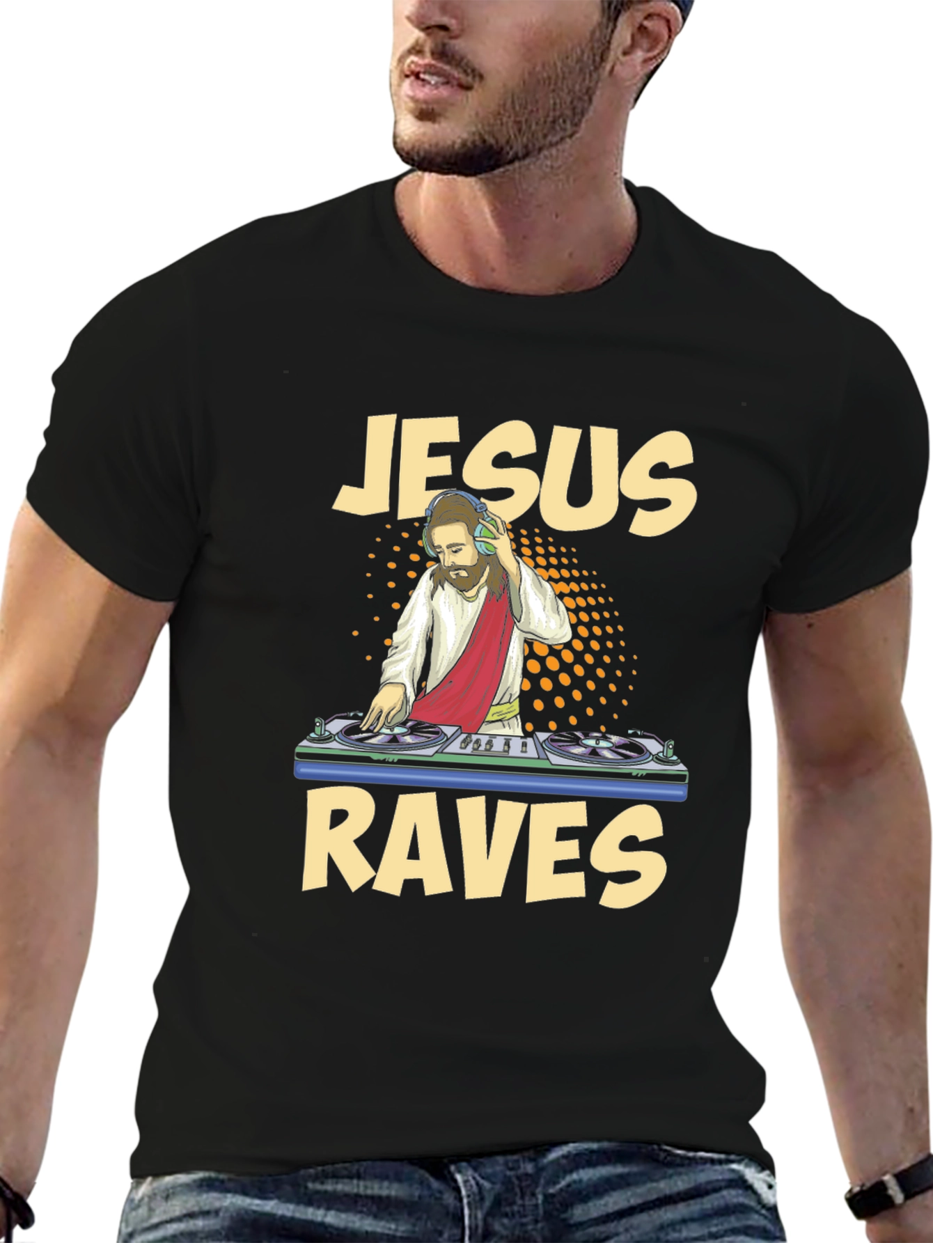 Jesus Raves Graphic T-Shirt