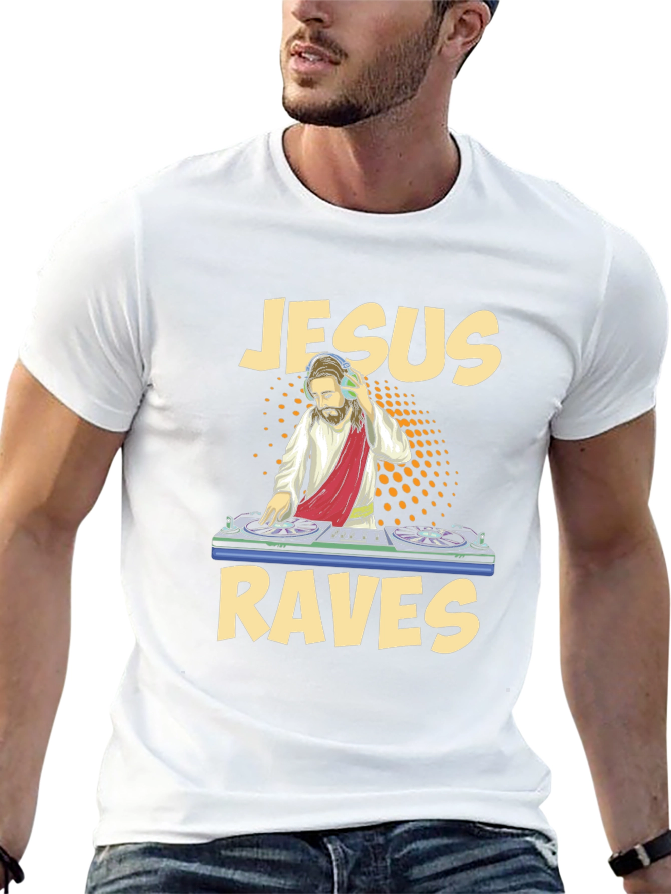 Jesus Raves Graphic T-Shirt