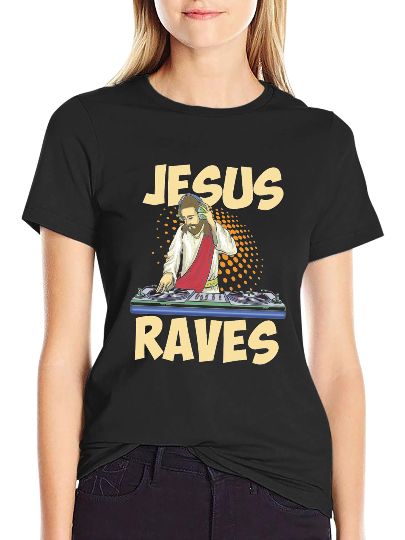 Jesus Raves Graphic T-Shirt