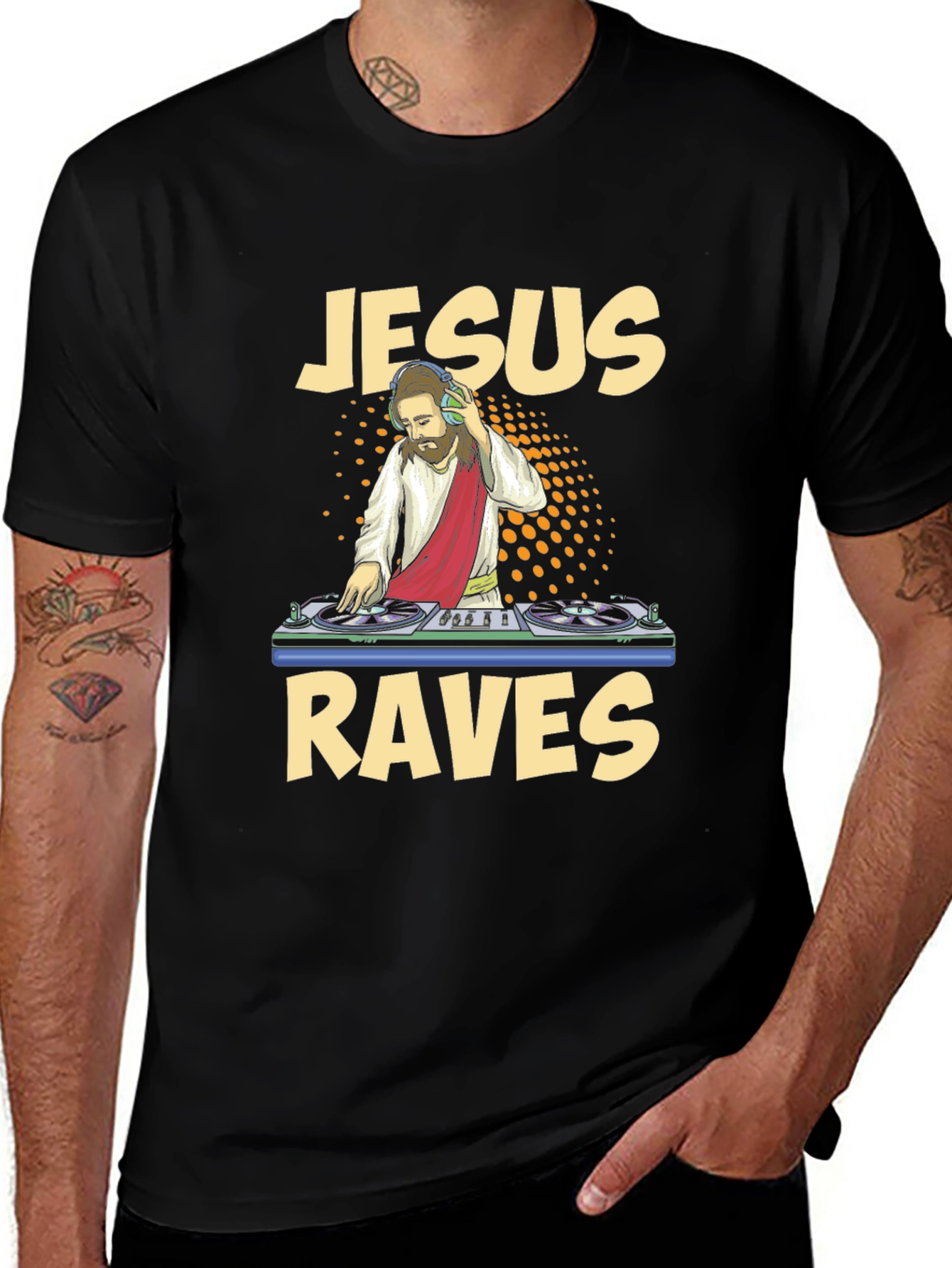 Jesus Raves Graphic T-Shirt