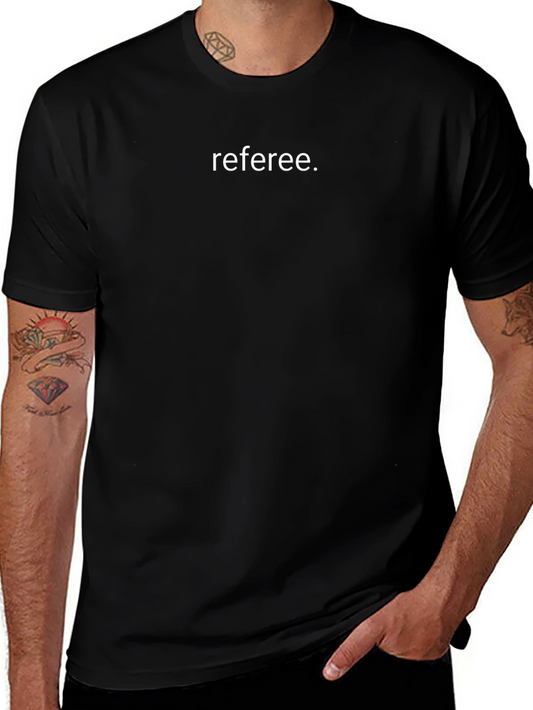 Referee T-Shirt - Black Simple Design