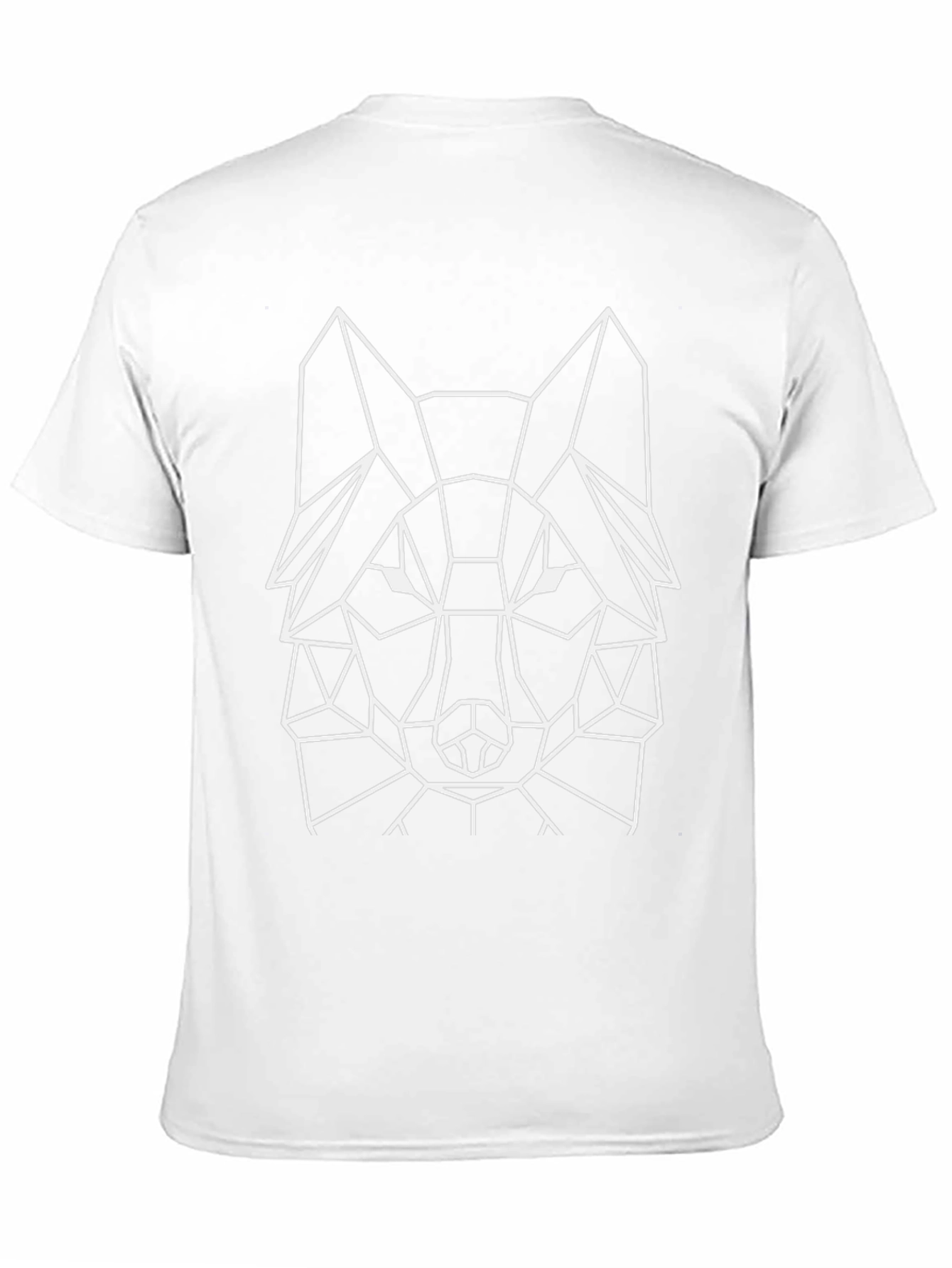 Geometric Wolf Graphic Tee - Modern Style
