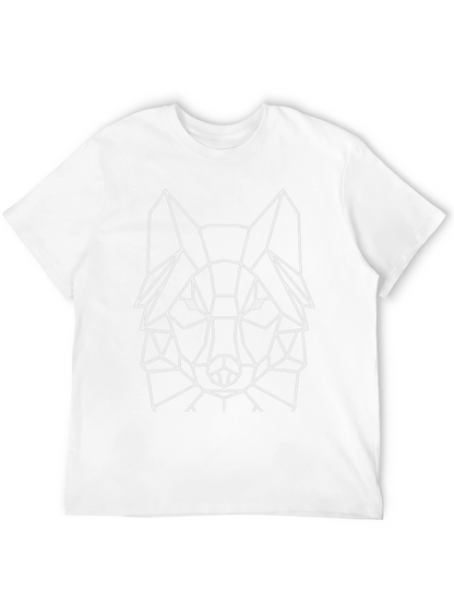 Geometric Wolf Graphic Tee - Modern Style