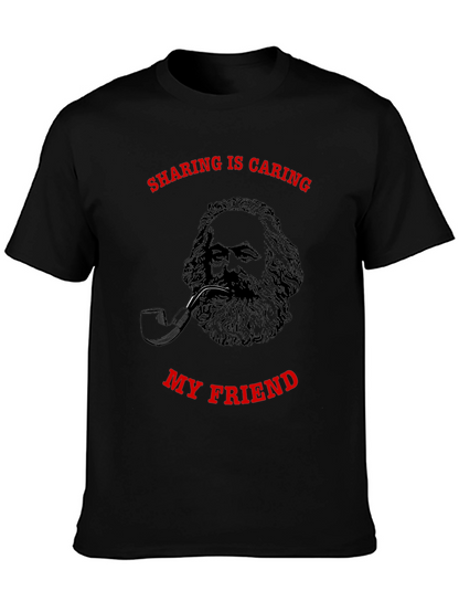 Sharing is Caring Karl Marx Graphic T-Shirt