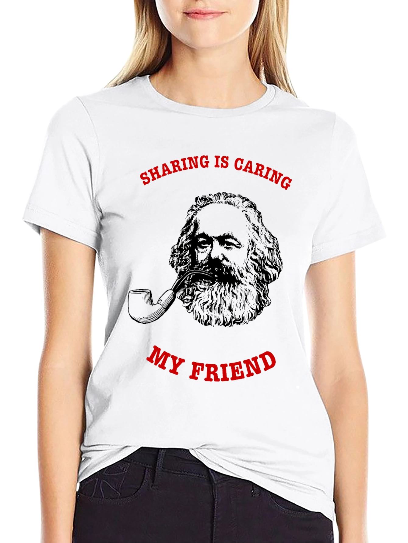 Sharing is Caring Karl Marx Graphic T-Shirt