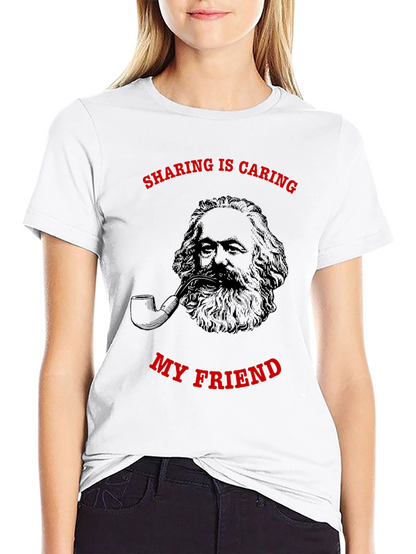 Sharing is Caring Karl Marx Graphic T-Shirt
