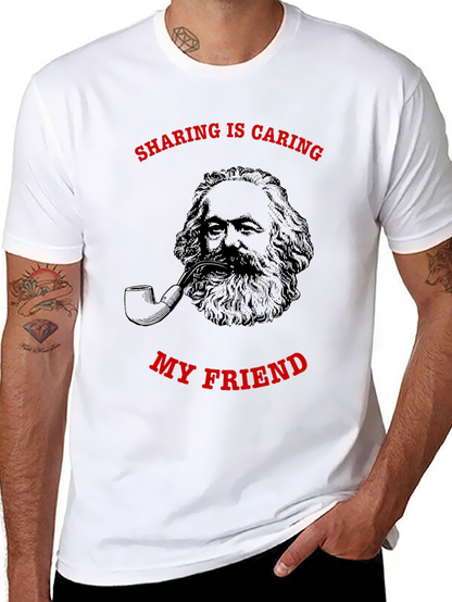 Sharing is Caring Karl Marx Graphic T-Shirt