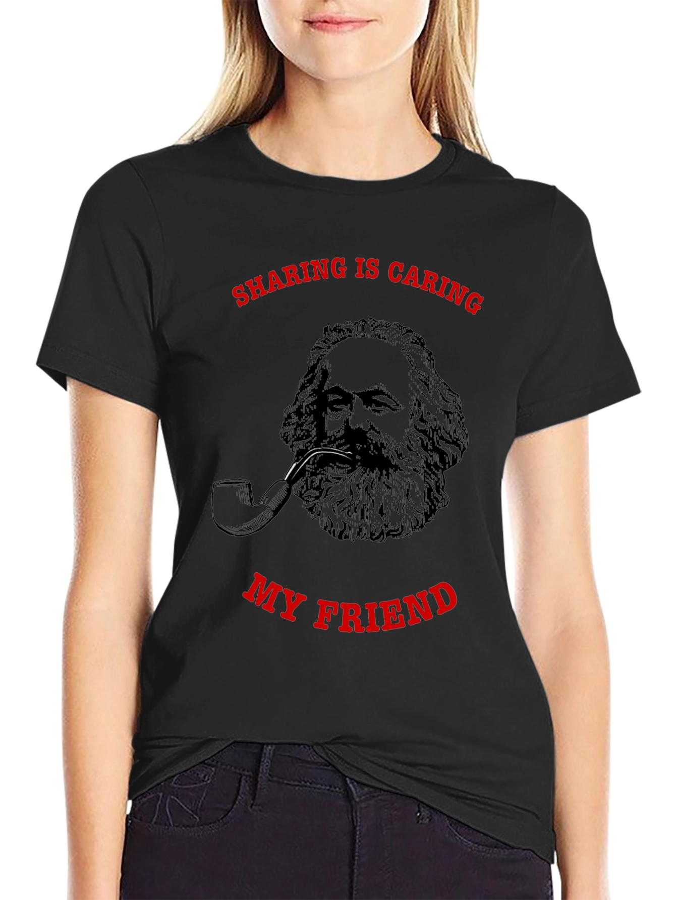 Sharing is Caring Karl Marx Graphic T-Shirt