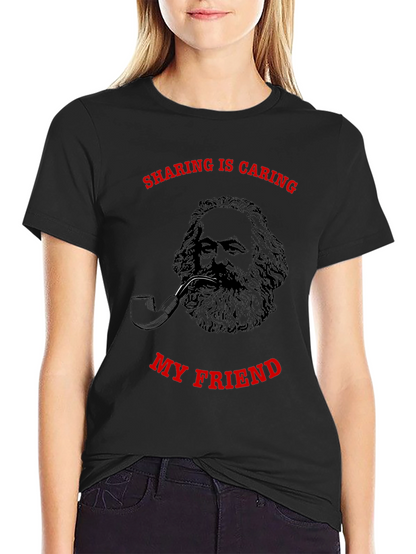 Sharing is Caring Karl Marx Graphic T-Shirt