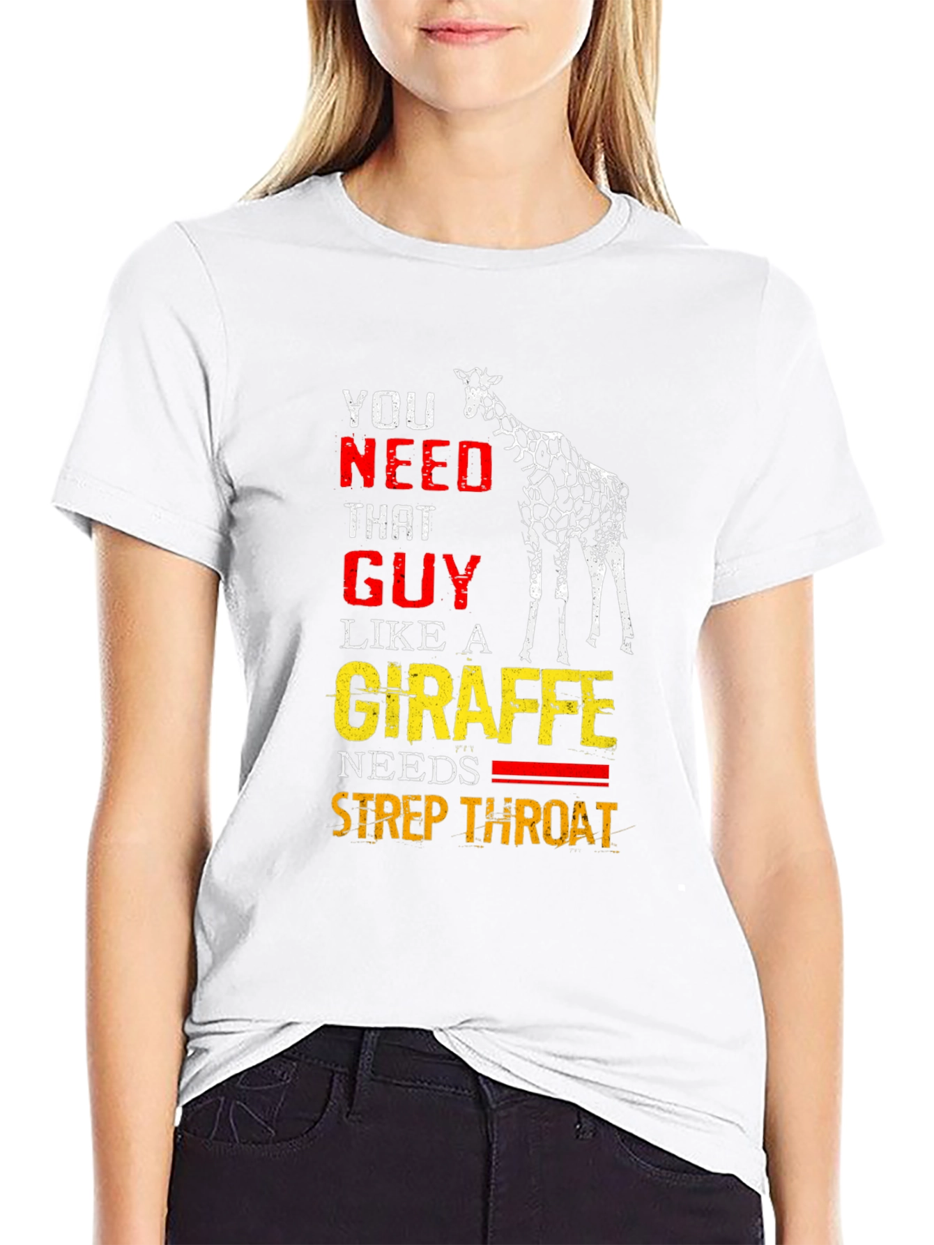 Giraffe Strep Throat Graphic T-Shirt