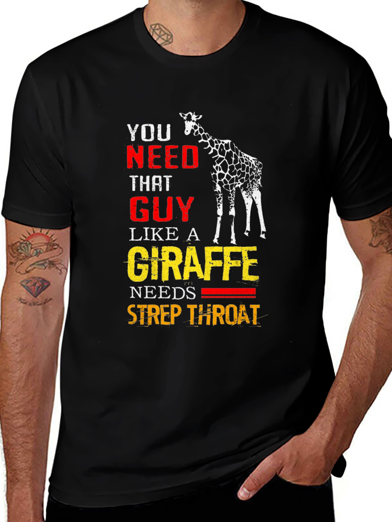 Giraffe Strep Throat Graphic T-Shirt