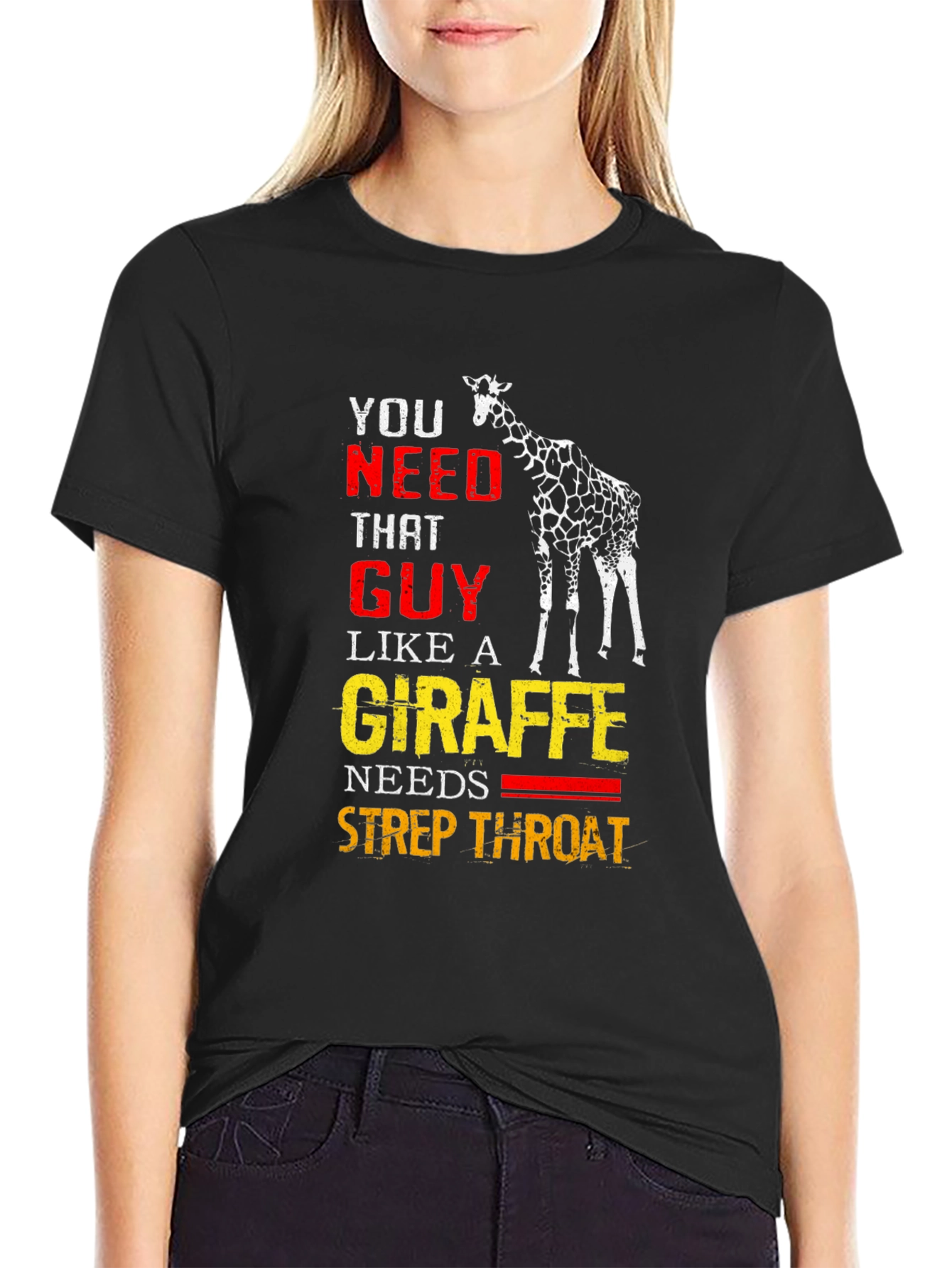 Giraffe Strep Throat Graphic T-Shirt