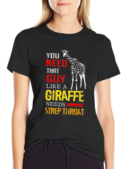 Giraffe Strep Throat Graphic T-Shirt