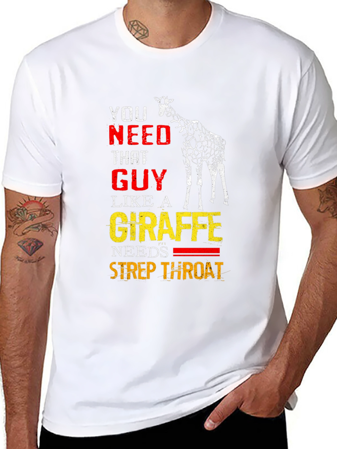 Giraffe Strep Throat Graphic T-Shirt