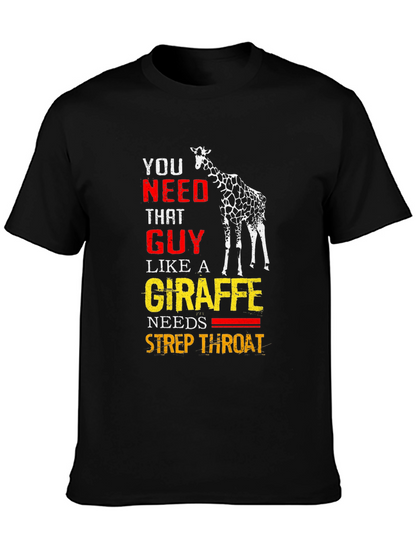Giraffe Strep Throat Graphic T-Shirt