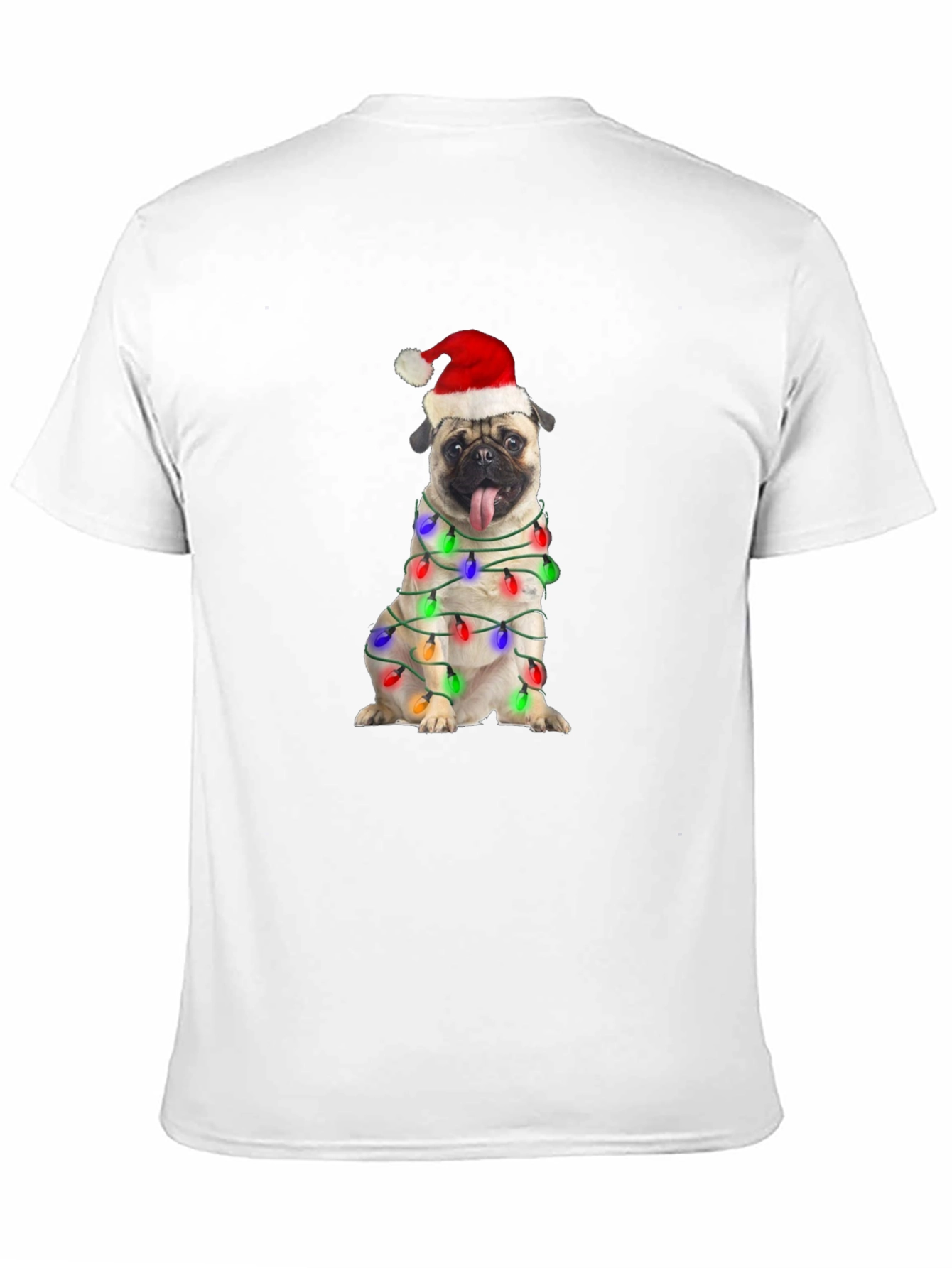 Festive Pug Christmas Lights T-Shirt