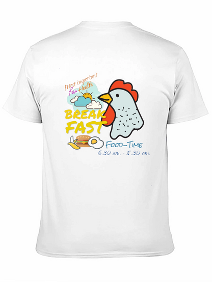 Breakfast Time Graphic Tee - Funny Chicken T-Shirt