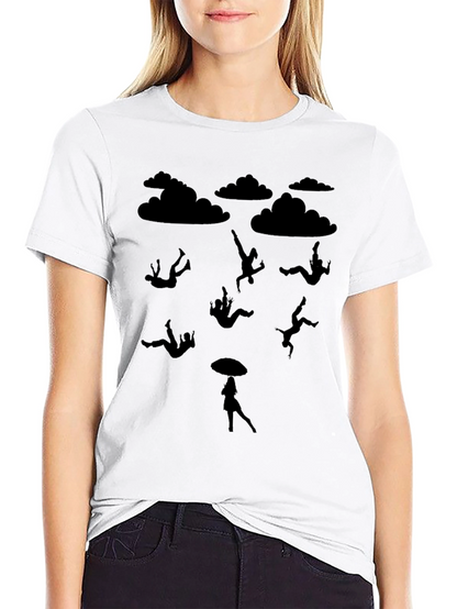 Silhouette Falling Mens Black T-Shirt