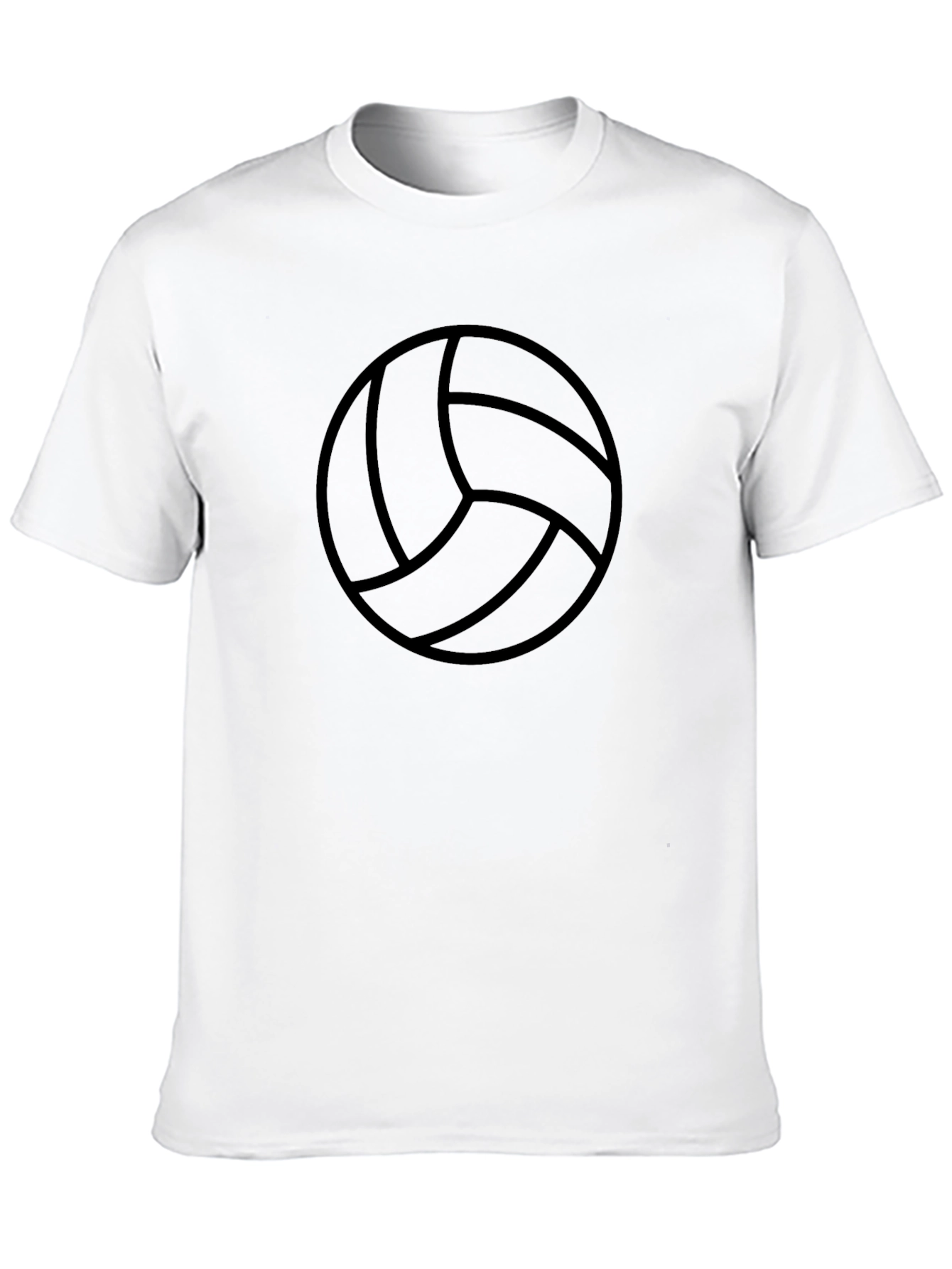 Volleyball Graphic Tee - Black Cotton T-Shirt
