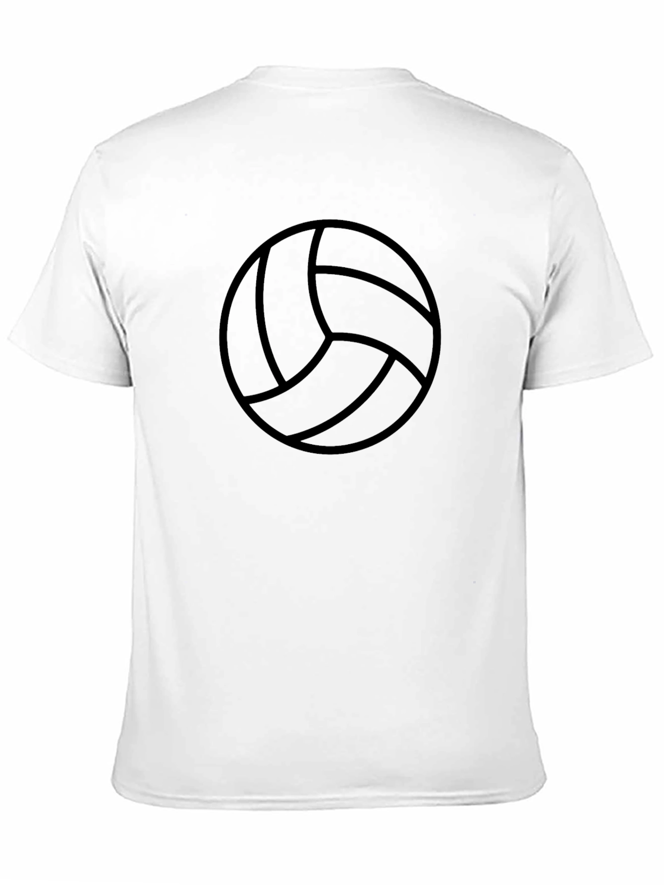 Volleyball Graphic Tee - Black Cotton T-Shirt