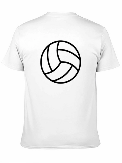 Volleyball Graphic Tee - Black Cotton T-Shirt