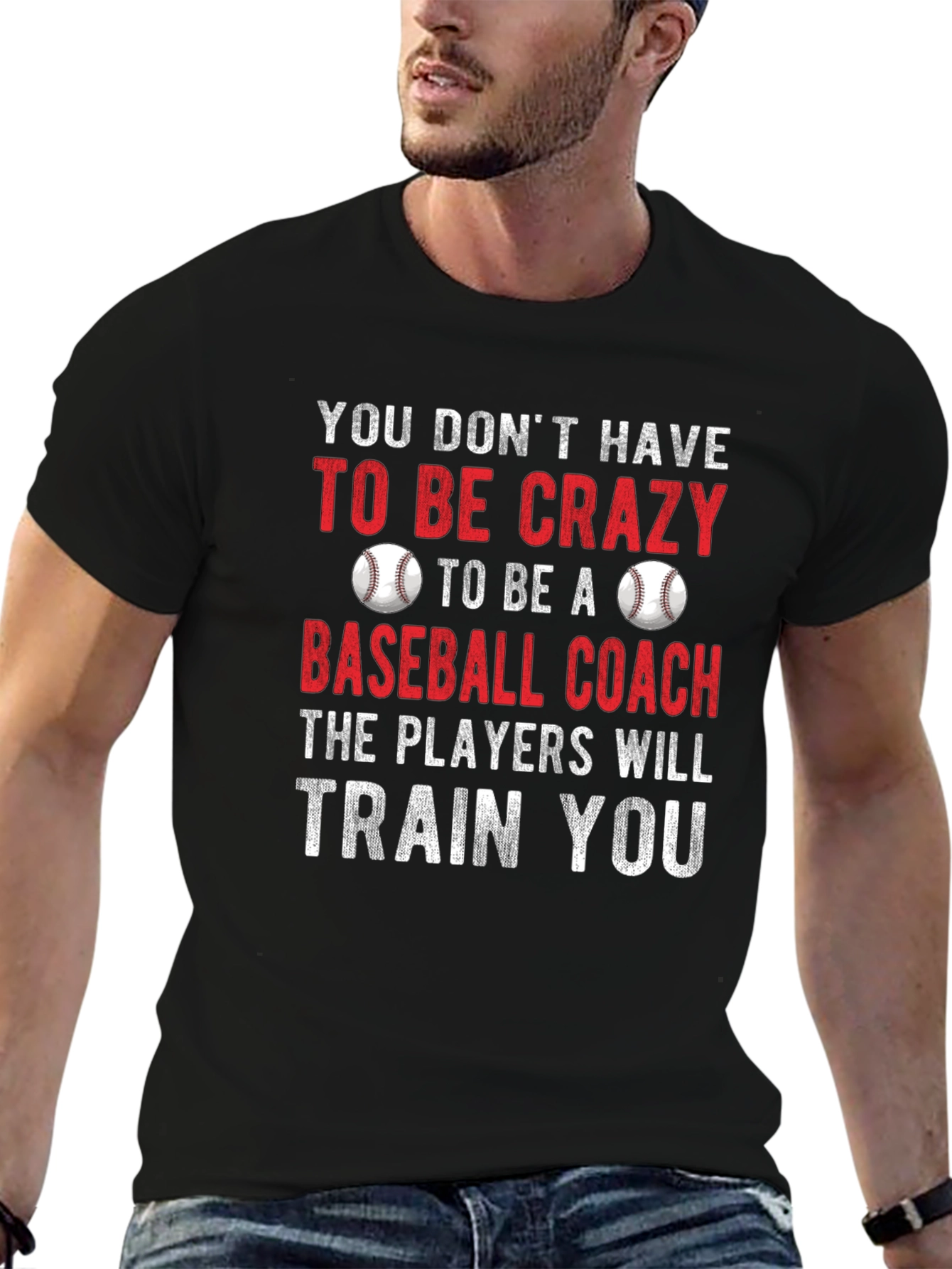 Funny Baseball Coach Graphic T-Shirt