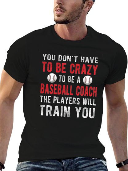 Funny Baseball Coach Graphic T-Shirt
