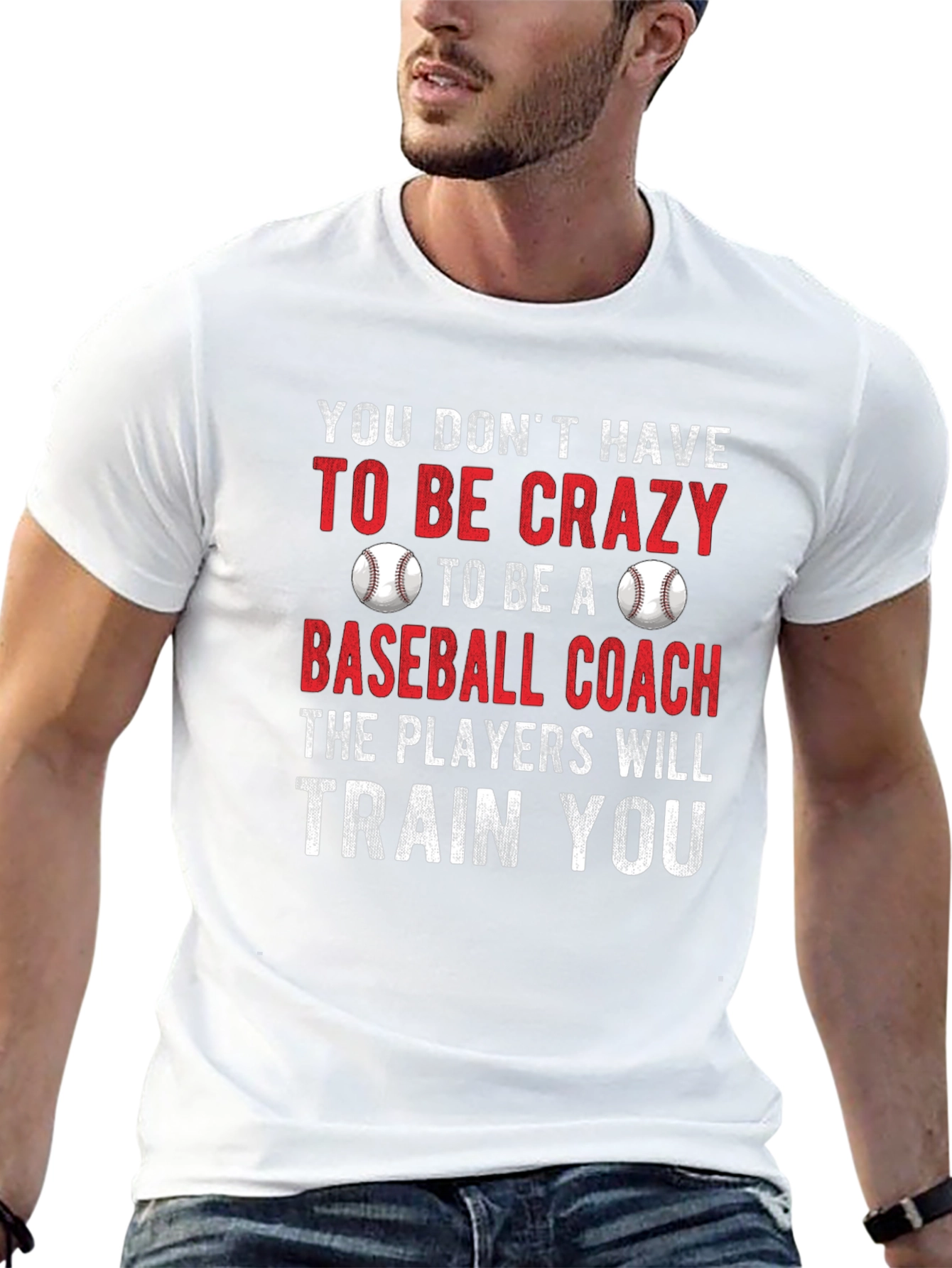Funny Baseball Coach Graphic T-Shirt