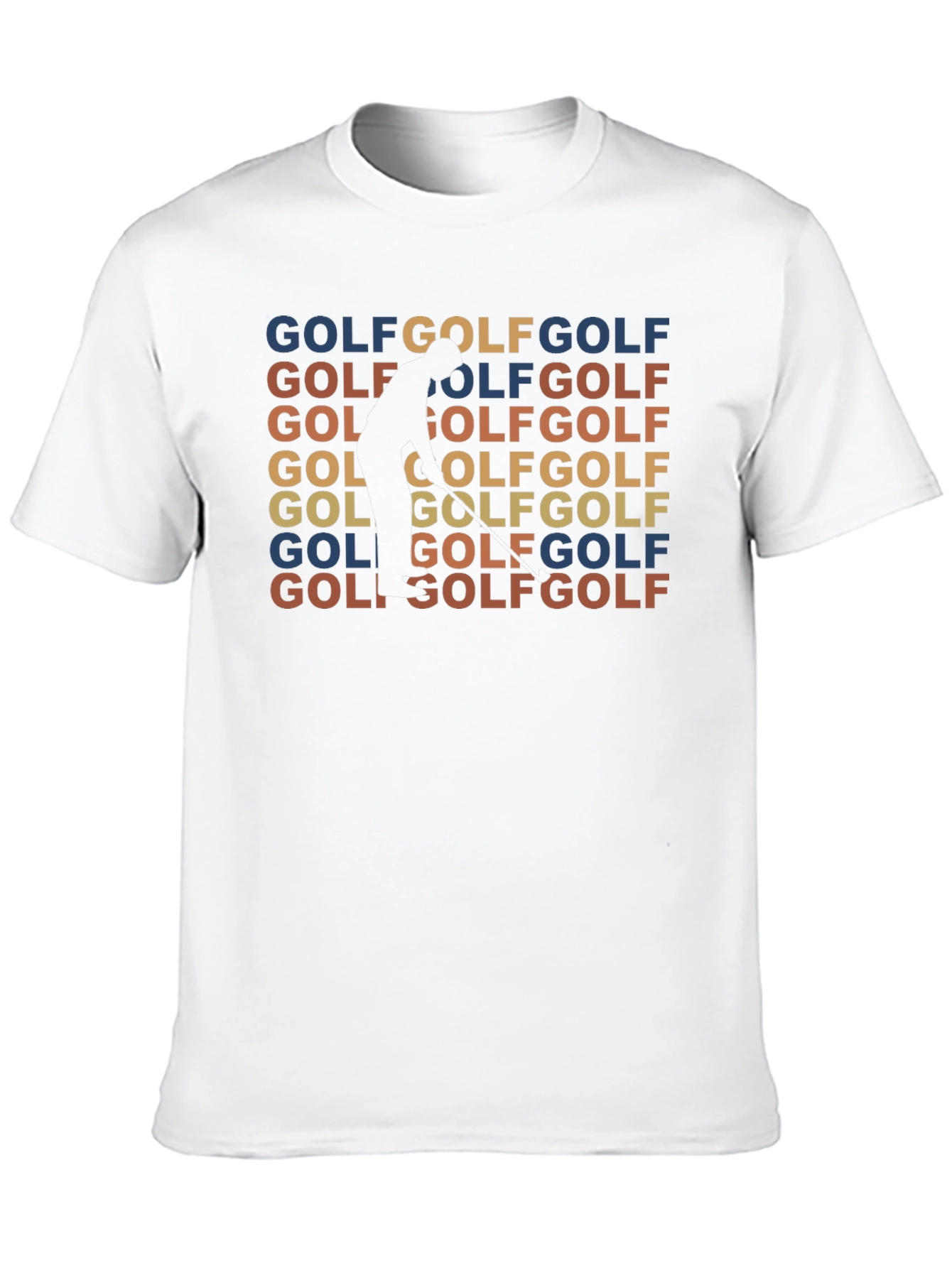 Golf Retro T-Shirt - Golfer Silhouette Design Tee