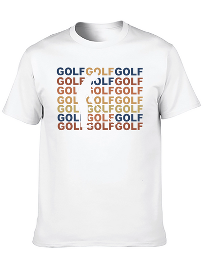 Golf Retro T-Shirt - Golfer Silhouette Design Tee
