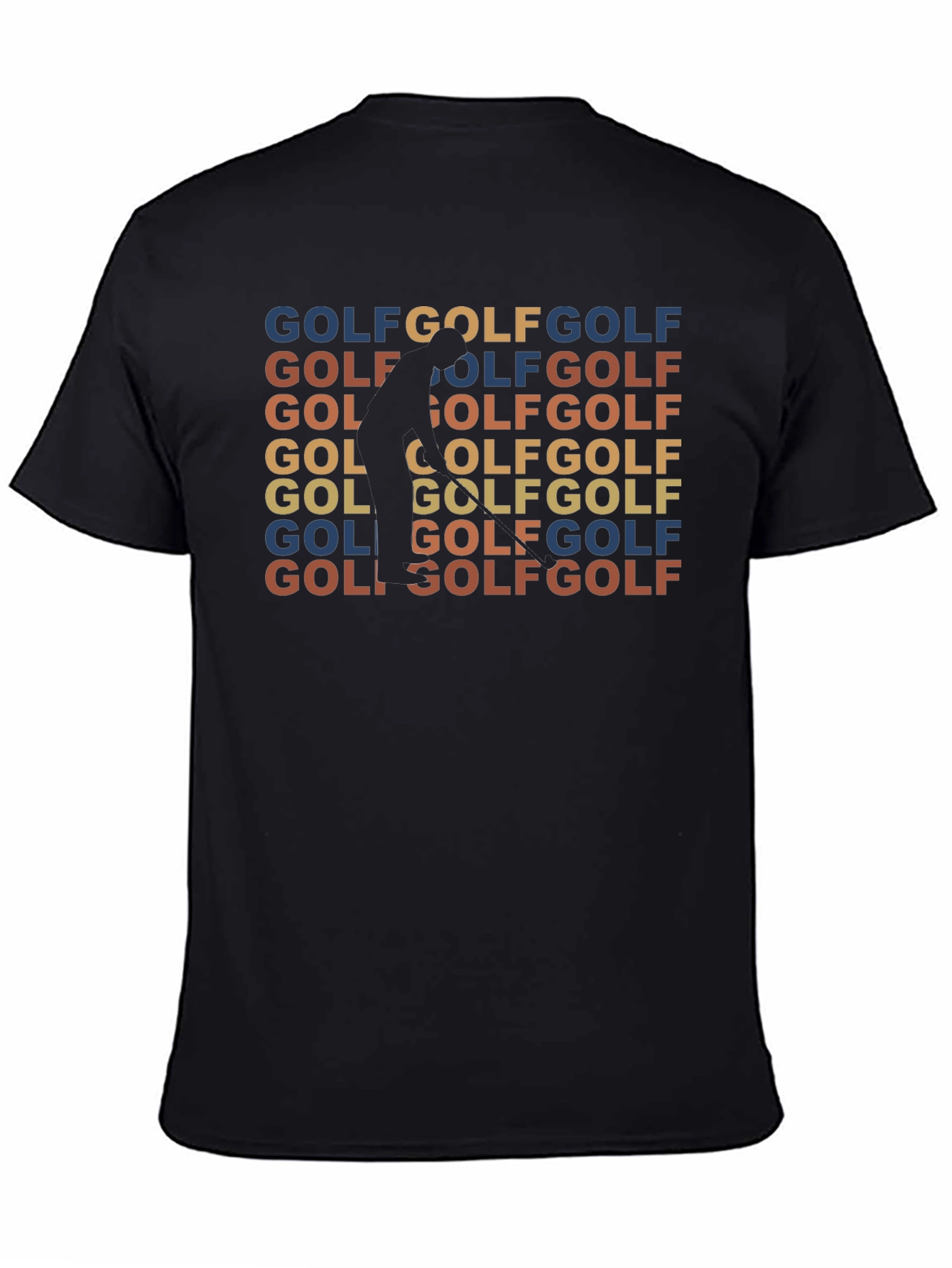 Golf Retro T-Shirt - Golfer Silhouette Design Tee
