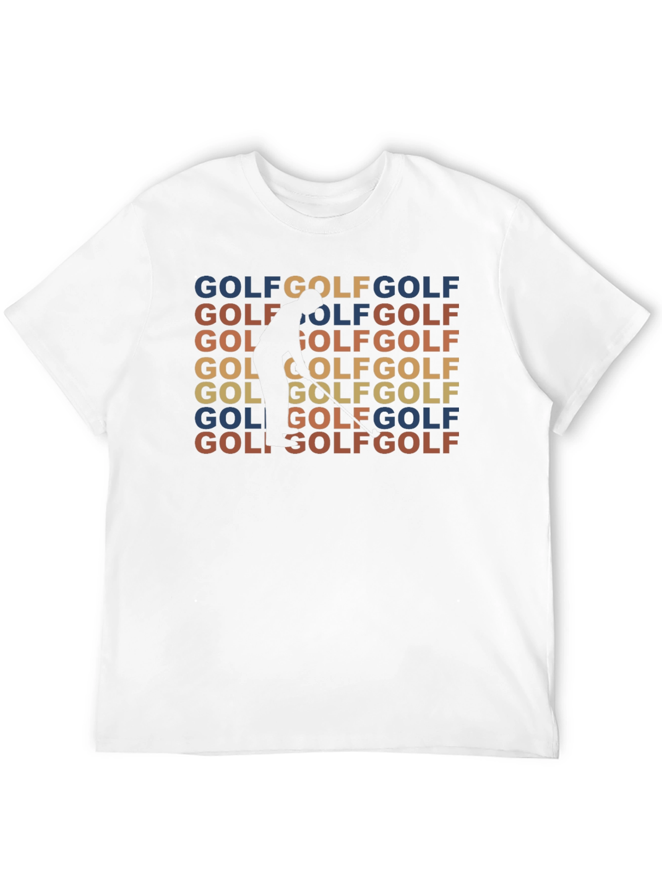 Golf Retro T-Shirt - Golfer Silhouette Design Tee