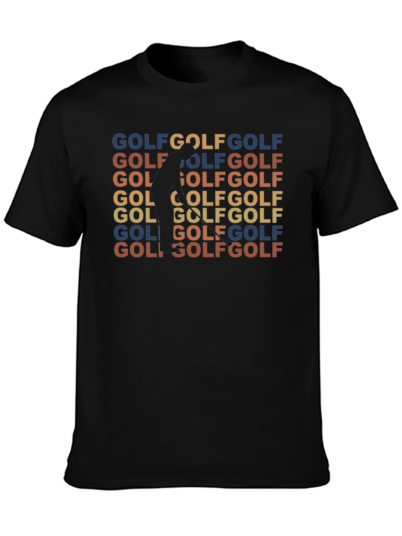 Golf Retro T-Shirt - Golfer Silhouette Design Tee