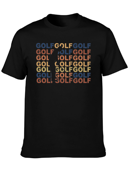 Golf Retro T-Shirt - Golfer Silhouette Design Tee